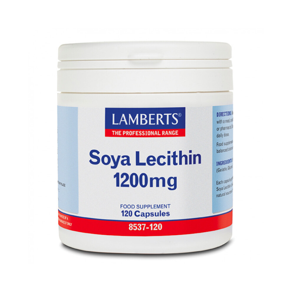 Lamberts Soya Lecithin Capsules 1200mg 120 (8537-120)