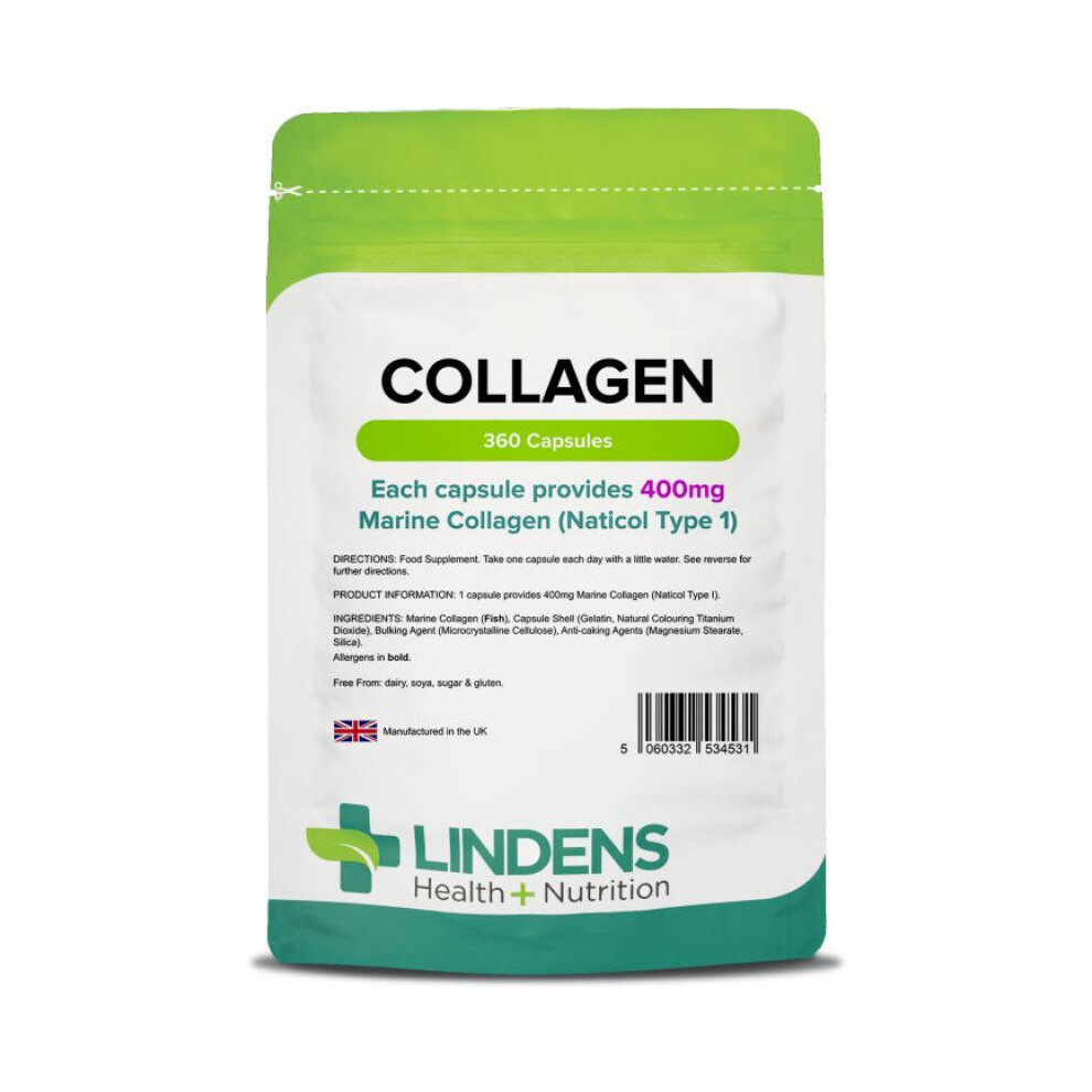 Lindens Marine Collagen 400mg Capsules 360 (4531)