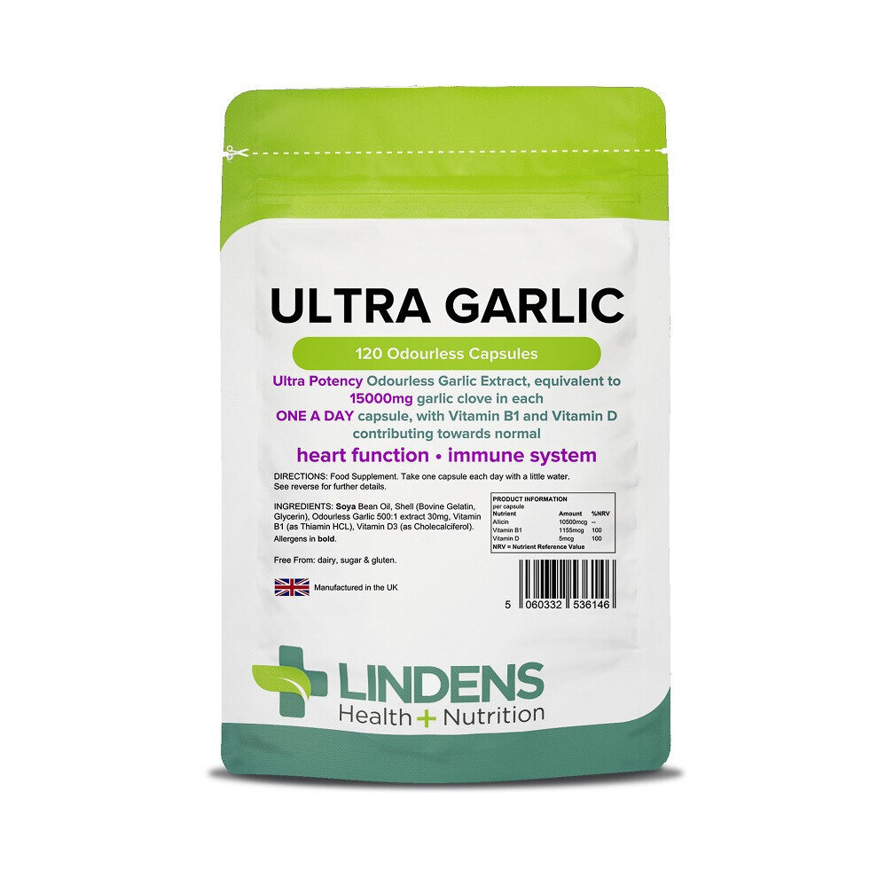 Lindens Ultra Garlic Capsules 120 (6146)