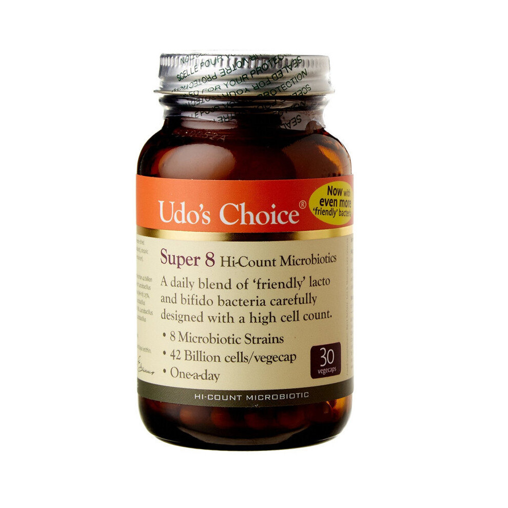 Udo's Choice Gold Super 8 Microbiotics Vegicaps 30