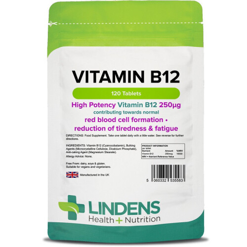 LINDENS Lindens Vitamin B12 (250mcg) Tablets 120 (5583)