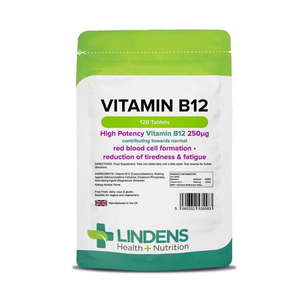 Lindens Vitamin B12 (250mcg) Tablets 120 (5583)