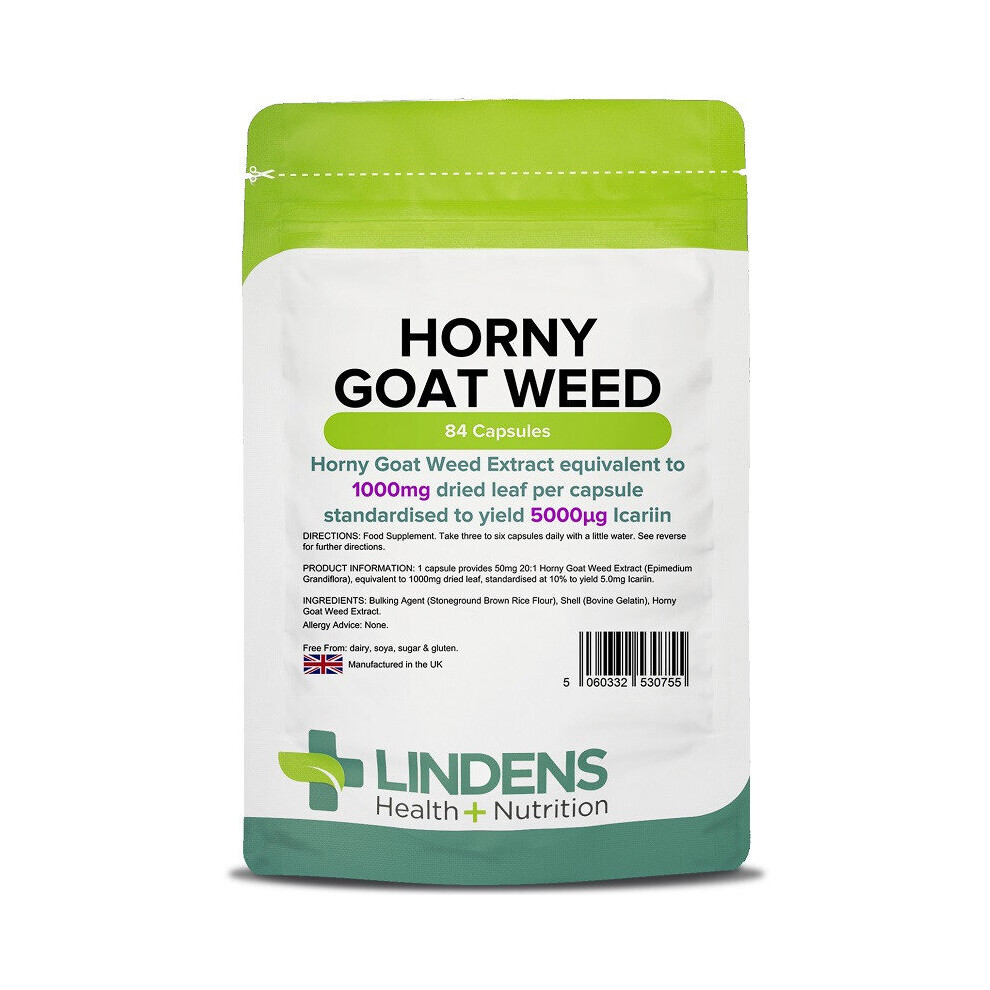 Lindens Horny Goat Weed 1000mg Capsules 84 (755)