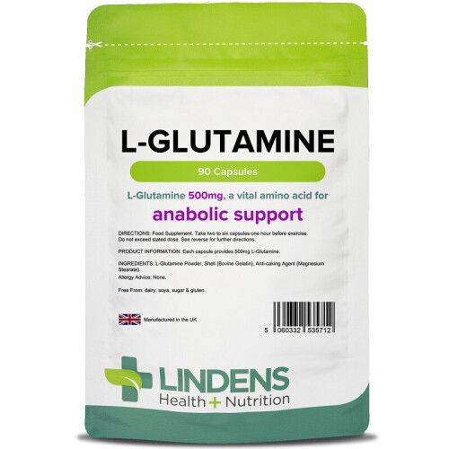 LINDENS Lindens L-Glutamine 500mg Capsules 90 (5712)