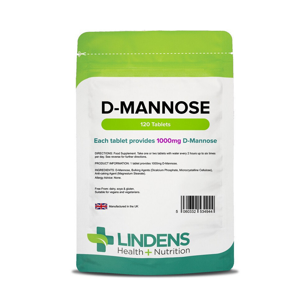 Lindens D-Mannose 1000mg Tablets 120 (4944)