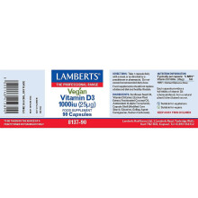 Lamberts Vegan Vitamin D3 1000iu Capsules 90 (8137-90)