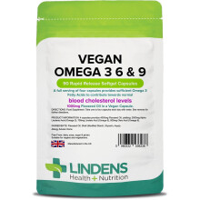 Lindens Vegan Omega 3-6-9 Capsules 90 (6238)