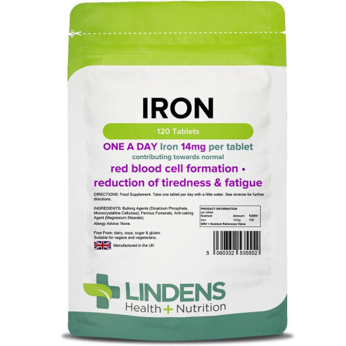 LINDENS Lindens Iron 14mg Tablets 120 (5552)