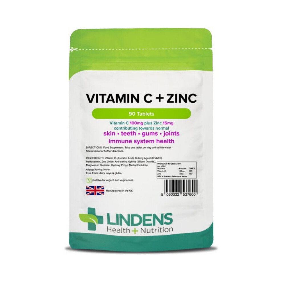 Lindens Vitamin C + Zinc Tablets 90 (7600)