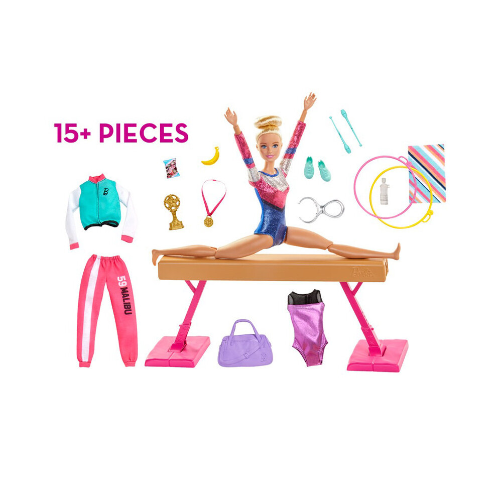Barbie Gymnastics Playset | Doll & Accessories | Creative Gymnast Play Set