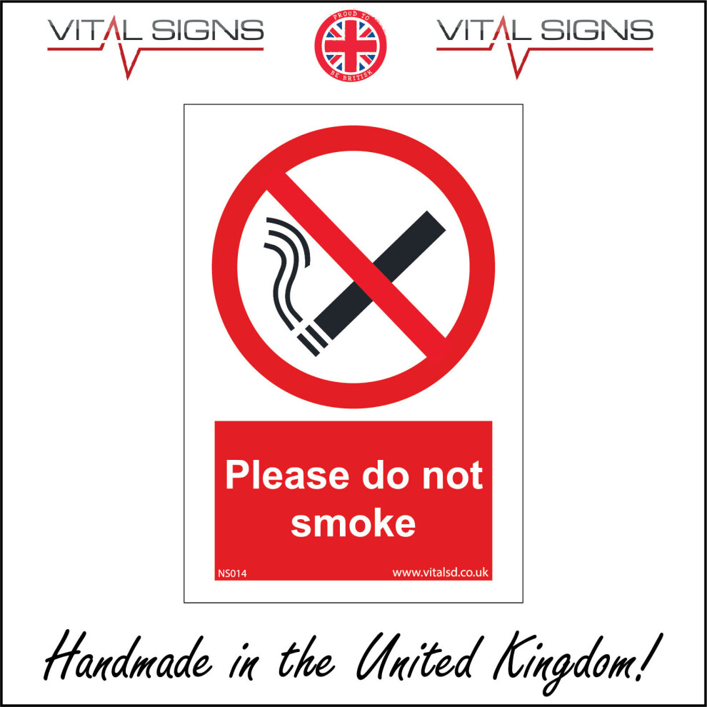 (200 x 300mm - 8 x 12, 5mm Heavy Duty Foamex Foamboard) NS014 Please Do Not Smoke SIGN warehouse factory canteen workplace cafe pub-image-OPC-P5X2DQT-NEW
