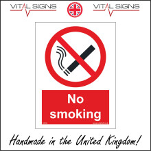 (200 x 300mm - 8 x 12, Dibond / Composite Aluminium) NS034 No Smoking SIGN workplace public buildings commercial offices restaurants
