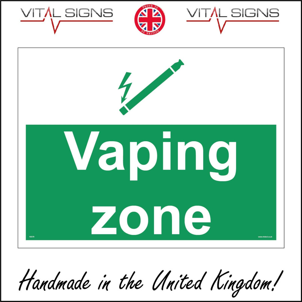(600 x 400mm - 24 x 16, 3mm Standard Foamex Foamboard) NS078 Vaping Zone E Cigarettes Designated Vape Space Shelter Area Outdoor Sign-image-OPC-P5X2FPH-NEW