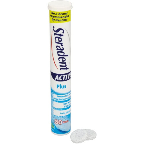 Steradent Active Plus Denture Daily Cleaner, 30 Tablets 1