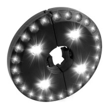 (Black) 28 LED Umbrella Parasol Lights Patio Garden Outdoor Camping Lamps