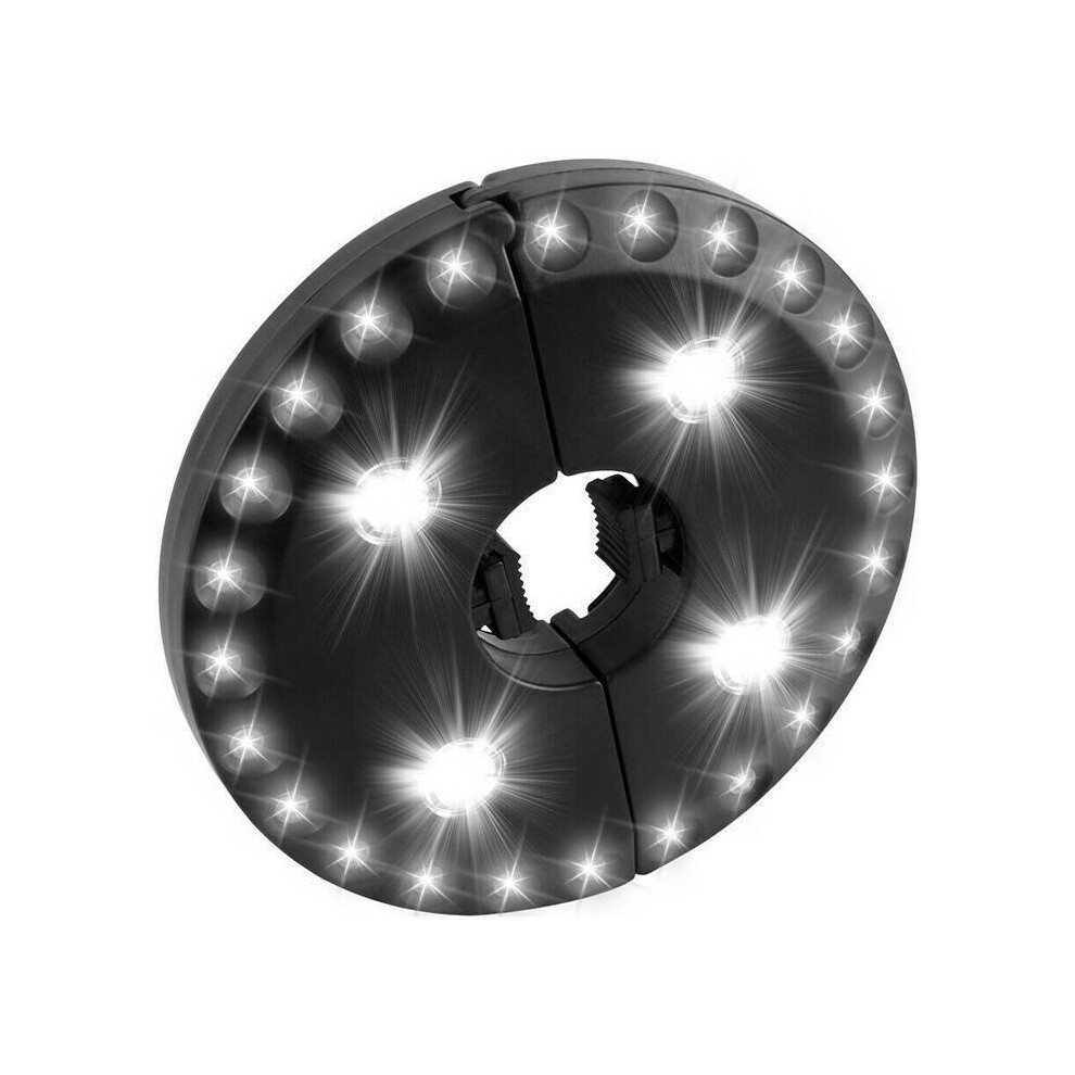 (Black) 28 LED Umbrella Parasol Lights Patio Garden Outdoor Camping Lamps