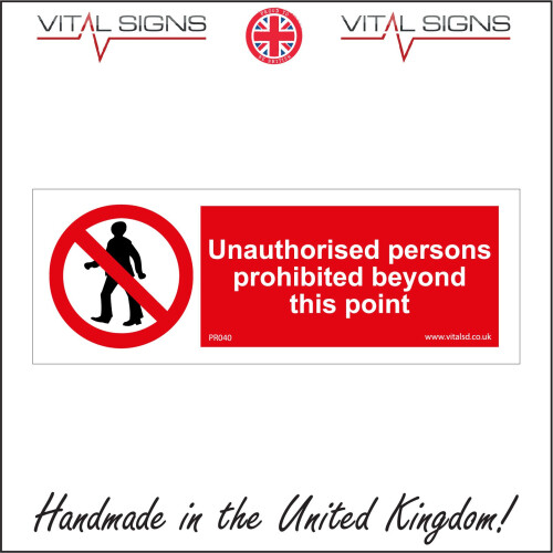 Unauthorised Sticker (450 x 150mm - 18 x 6, Sticker / Sav - White Background) PR040 ...