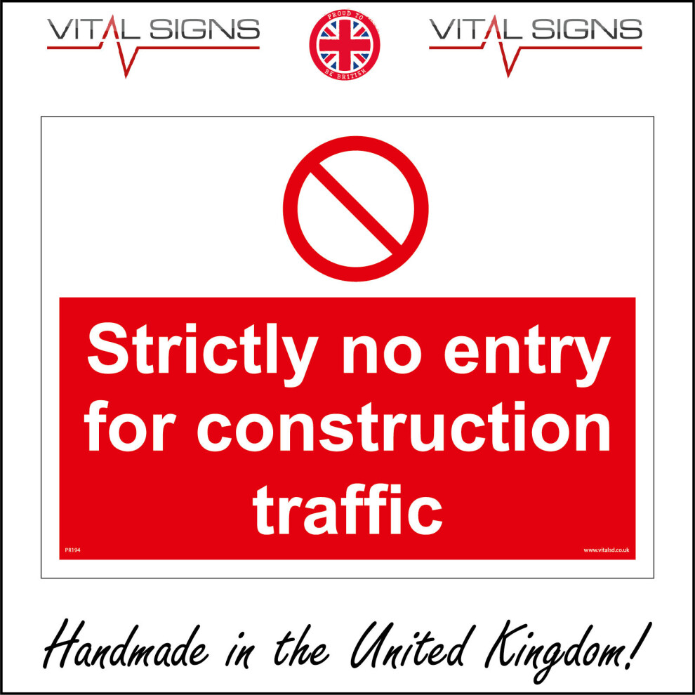 (150 x 100mm - 6 x 4, Magnetic - Vehicle Grade) PR194 Strictly No Entry ...