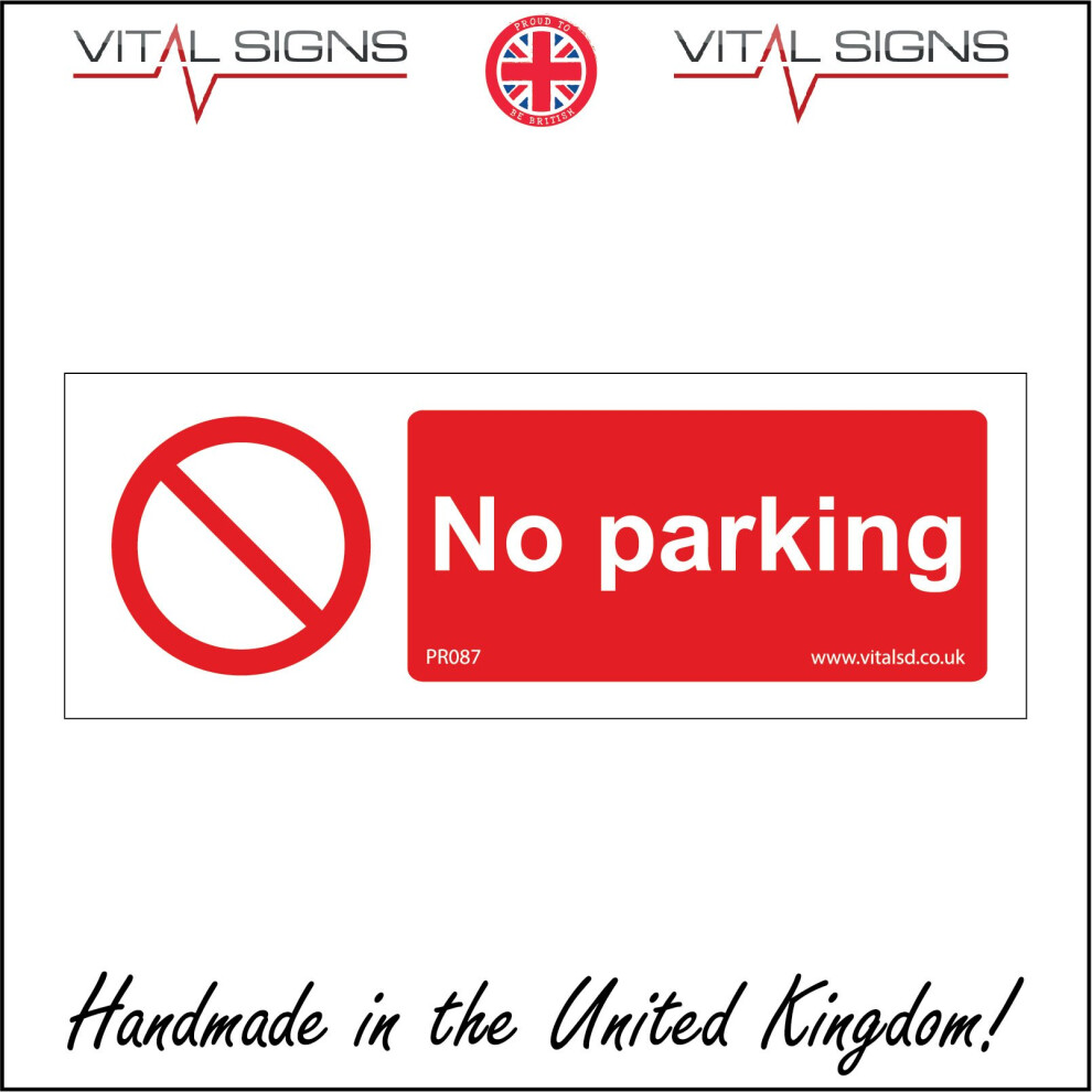 (300 x 100mm - 12 x 4, Dibond / Composite Aluminium) PR087 No Parking SIGN do not block access garage driveway keep clear illegal-image-OPC-P5X2WNS-NEW