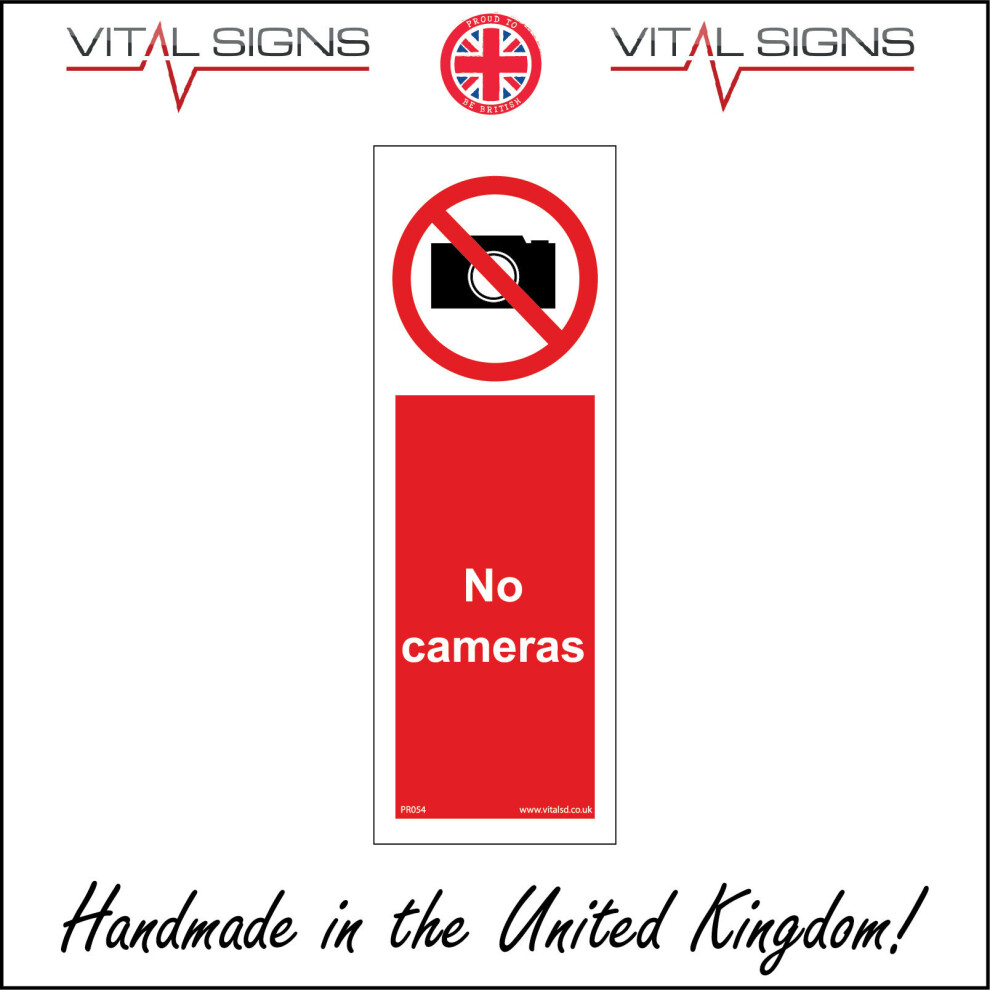 (100 x 150mm - 4 x 6, Magnetic - Vehicle Grade) PR054 No Cameras SIGN filming photos video camcorder theatre concert banned-image-OPC-P5X55K5-NEW