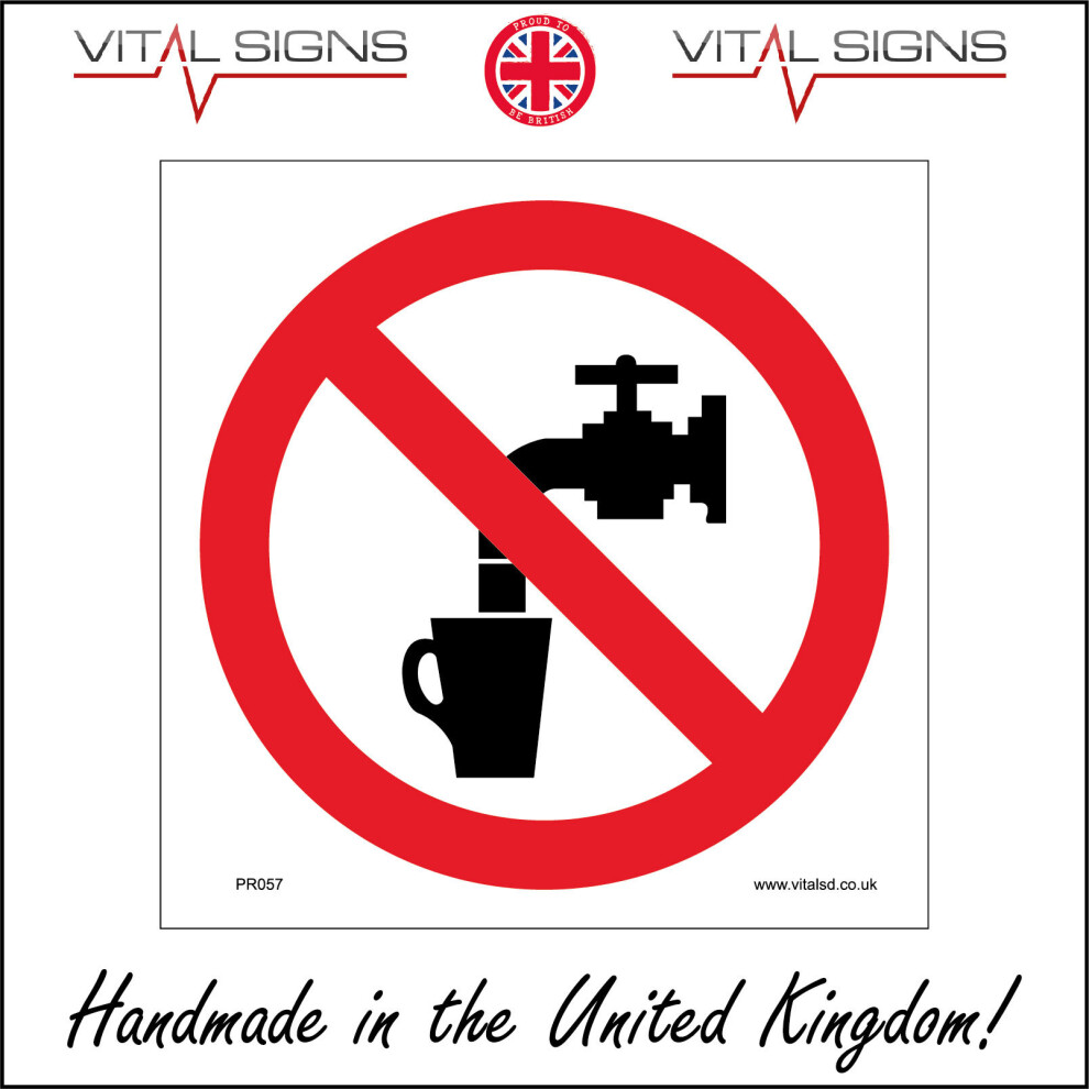 (1200 x 1200mm - 47 x 47, 5mm Heavy Duty Foamex Foamboard) PR057 Do Not Drink SIGN manufacturing areas offce work space meeting rooms-image-OPC-P5X56JY-NEW