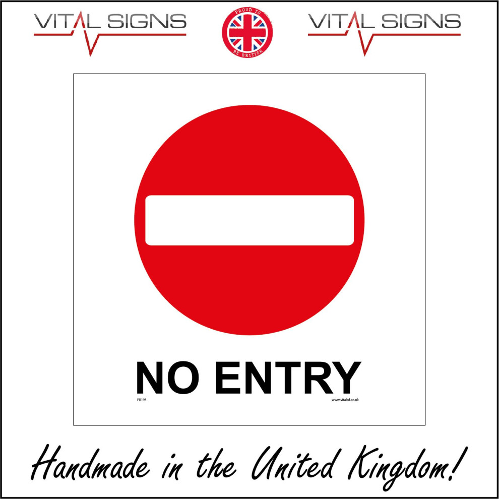 (900 x 900mm - 35 x 35, 10mm Extra Heavy Duty Foamex Foamboard) PR193 No Entry SIGN road driveway construction building site land property-image-OPC-P5X59NP-NEW