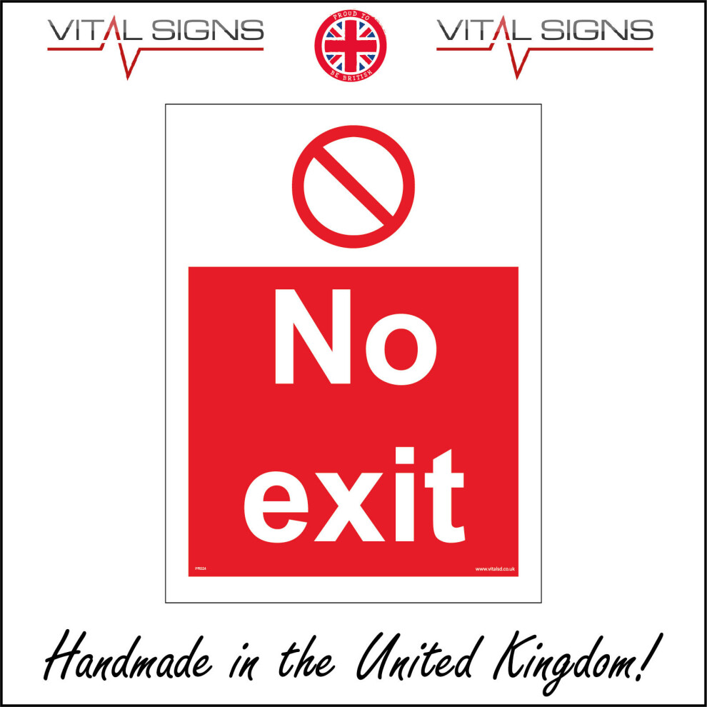 (150 x 200mm - 6 x 8, Sticker / Sav - White Background) PR024 No Exit SIGN diversion alternative route closed blocked trespassing access-image-OPC-P5X5BT9-NEW