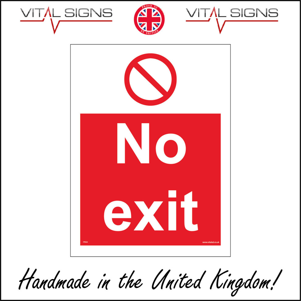 (150 x 200mm - 6 x 8, 5mm Heavy Duty Foamex Foamboard) PR024 No Exit SIGN diversion alternative route closed blocked trespassing access-image-OPC-P5X5BV7-NEW