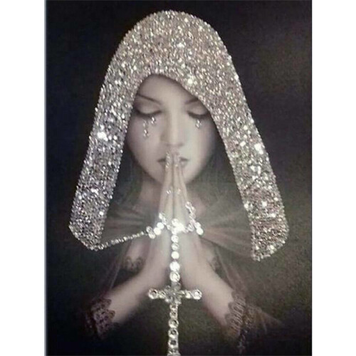 DIY 5D Diamond Painting Prayer Women Full Drill Wall Decor