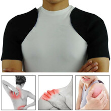 (S) Double Shoulder Support Wrap Strap Brace Injury Arthritis Dislocation
