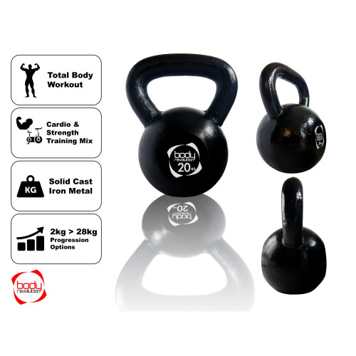 Kettlebell van gietijzer 2 kg 1