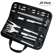 20Pcs Barbecue Tool, Stainless Steel BBQ Tools Sets BBQ Grill Tool Kit