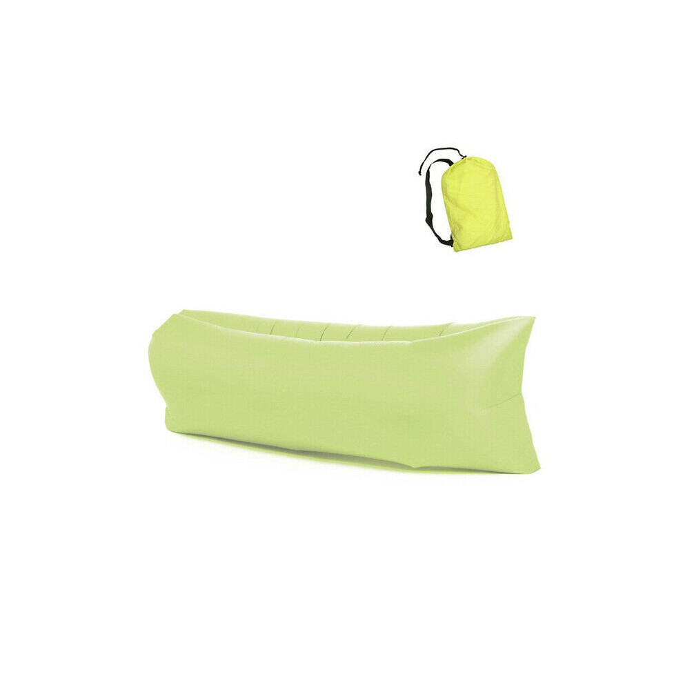 (Green) Portable Inflatable Sleeping Bag Folding Air Sofa