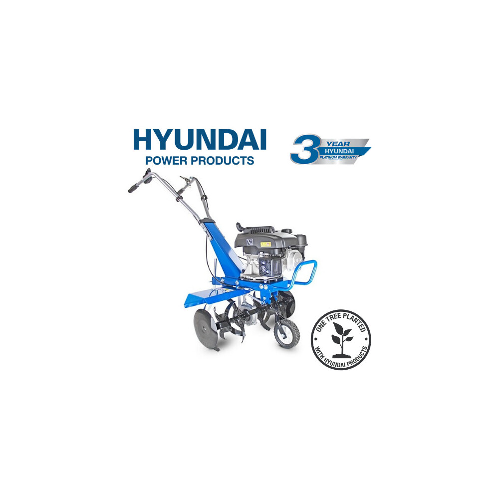 Hyundai HYT150 2.7kW 150cc 4-Stroke Petrol Garden Tiller, Cultivator, Rotovator & Rototiller