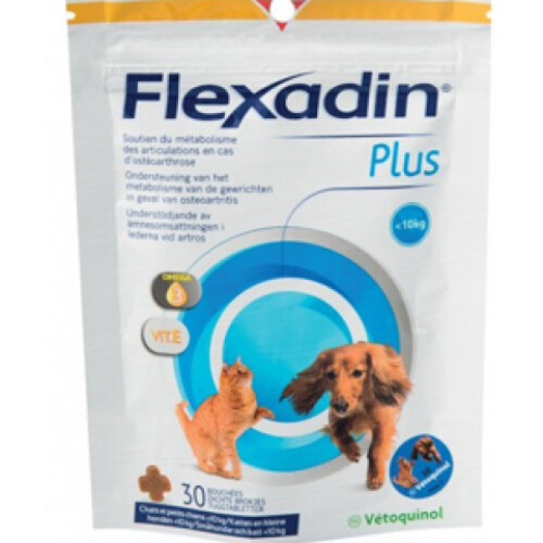 (Small Dog & Cat 30 Pills) Flexadin Plus Support Joints Osteoarthristis