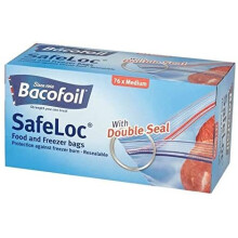 Bacofoil Safeloc Food and Freezer Medium Bags, 76 Bags