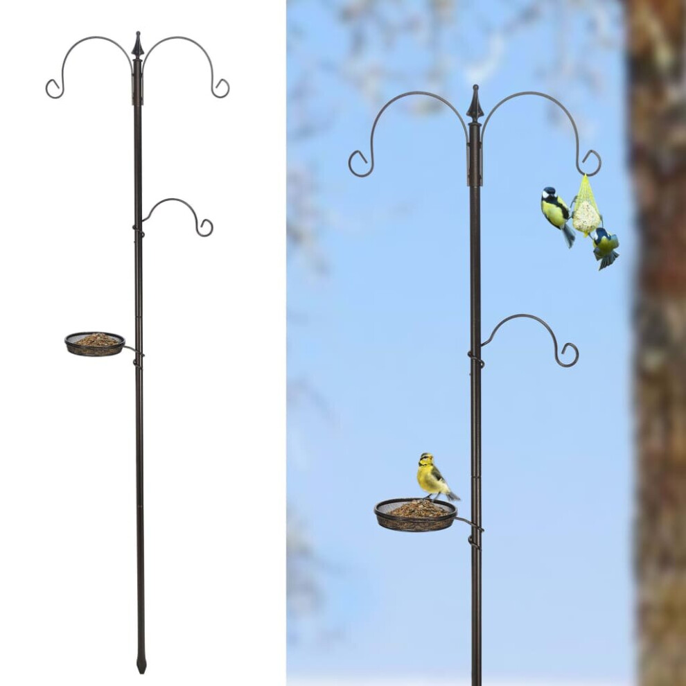 HI Standard Bird Feeding Station Black Garden Wild Hanging Bird Feeders Tables