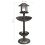 VidaXL vidaXL Decorative Birdbath with Solar Powered LED Lights Plastic Bird Feeder 8