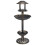 VidaXL vidaXL Decorative Birdbath with Solar Powered LED Lights Plastic Bird Feeder 1
