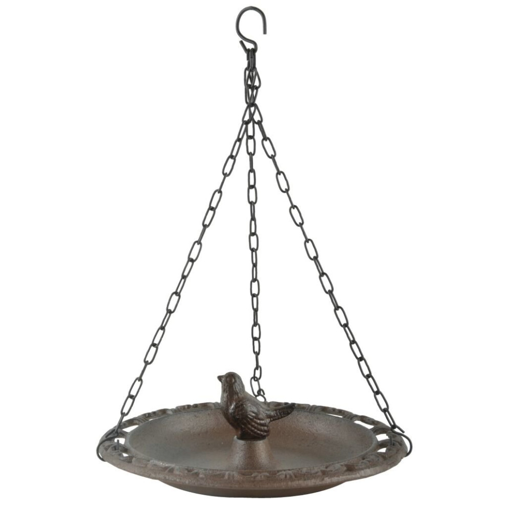 Esschert Design Hanging Bird Bath Garden Outdoor Food Feeding Bowl Feeder BR27