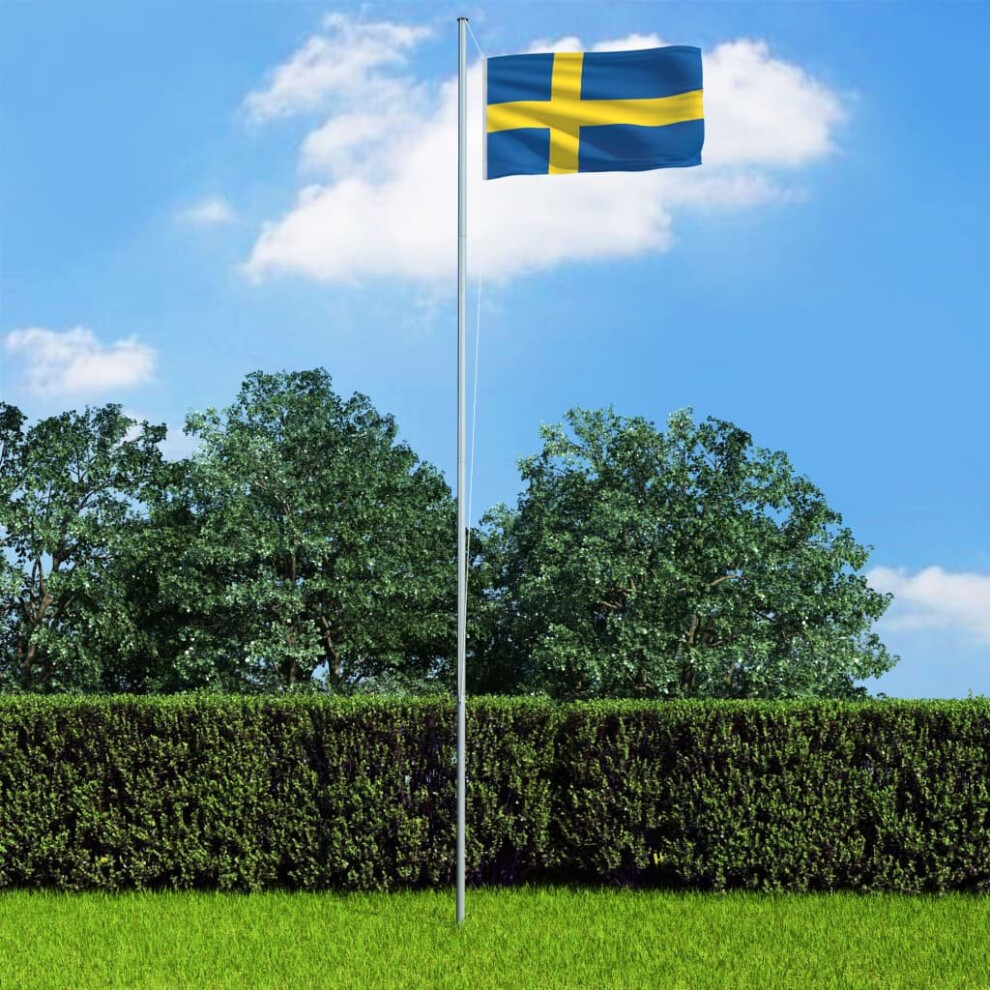 vidaXL Sweden Flag Durable Garden Windsock With Brass Grommets National Flag