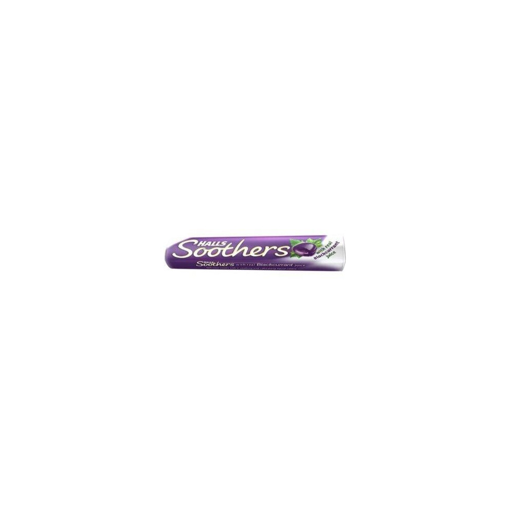 Halls Soothers Blackcurrant Flavour Lozenges - Pack Of 20 With Real Blackcurrant Juice