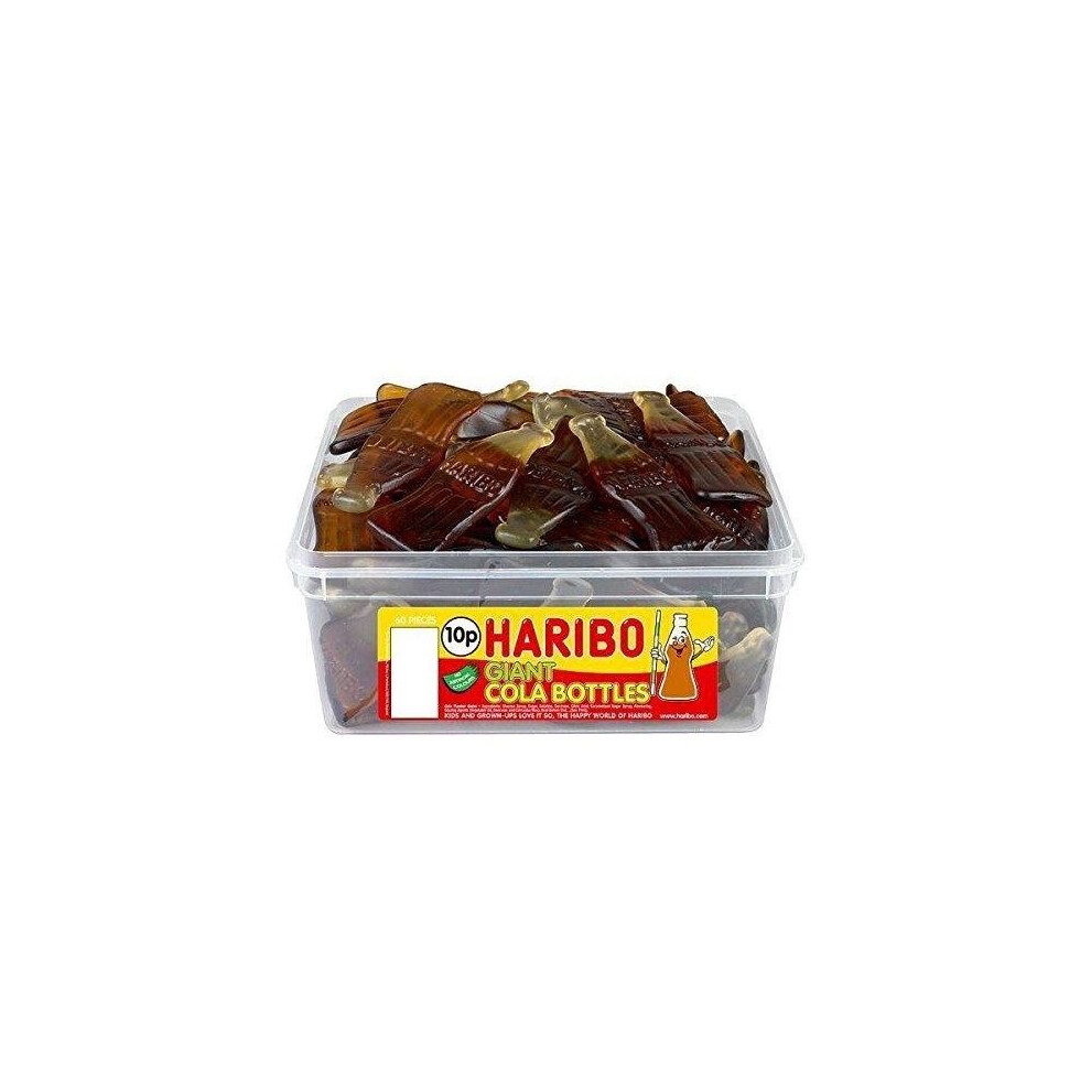 Haribo Giant Cola Bottles (Tub Of 60) By