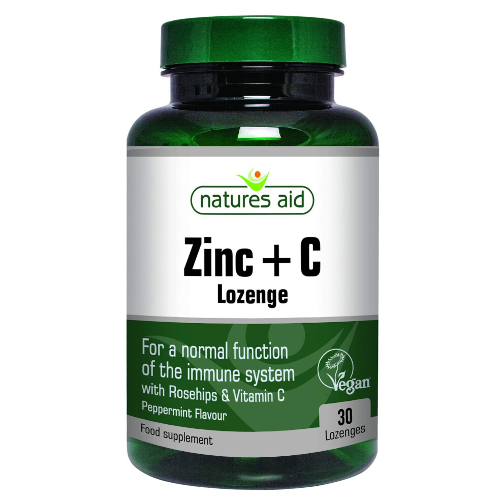 Natures Aid Zinc Lozenges (Peppermint) 30 tablet