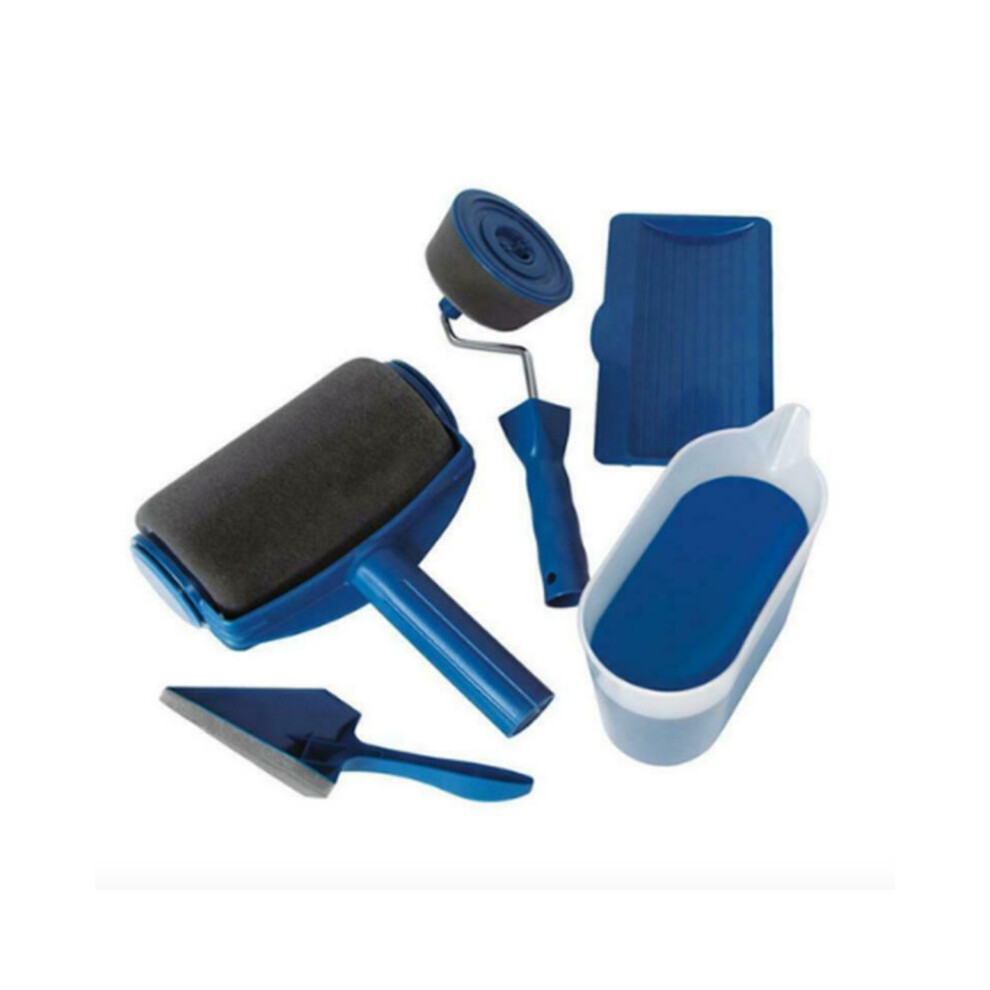 5 Pcs Pro Paint Roller Brush Set Wall Painting Edger Handle Diy Tool Kit 683546618931