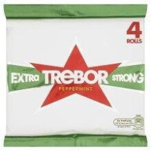 Trebor Extra Strong Peppermint 4 Roll - Pack of 6