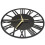 Modern 30CM Round Skeleton Minimalist Black Roman Numeral Wall 5