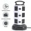 Switched Surge Extension Lead Plug Tower Multi 10 Socket 4 USB Port 6