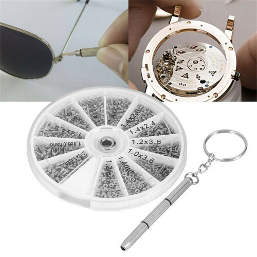 600Pcs Tiny Clock Watch Screw Screwdriver Tool For Small Eye Glasses Repair