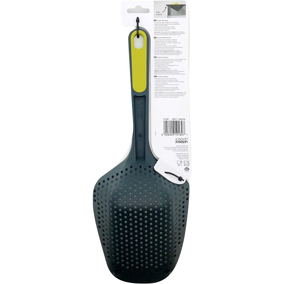 Joseph Joseph Colander Scoop and Drain  Plus Large Grey Green